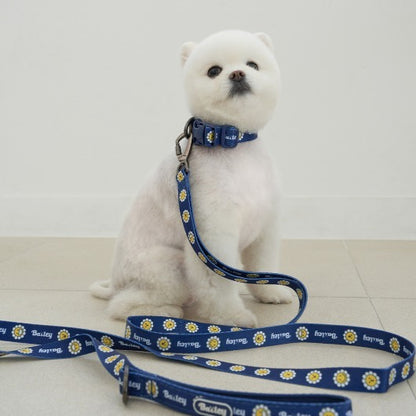 韓國新品上架【梨花娘總代理】🐾BAILEY 🐶秋冬新品 飽合亮色花朵微笑寵物牽繩(4色)