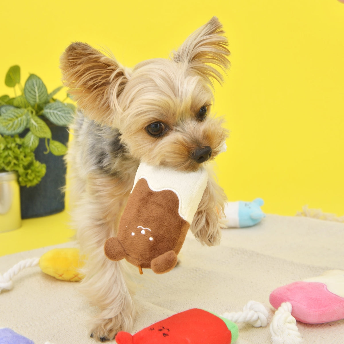 新品上架【梨花娘總代理】🐾日本品牌Solgra  🍧萌萌熊絨毛冰棒發聲玩具🐶（6款）
