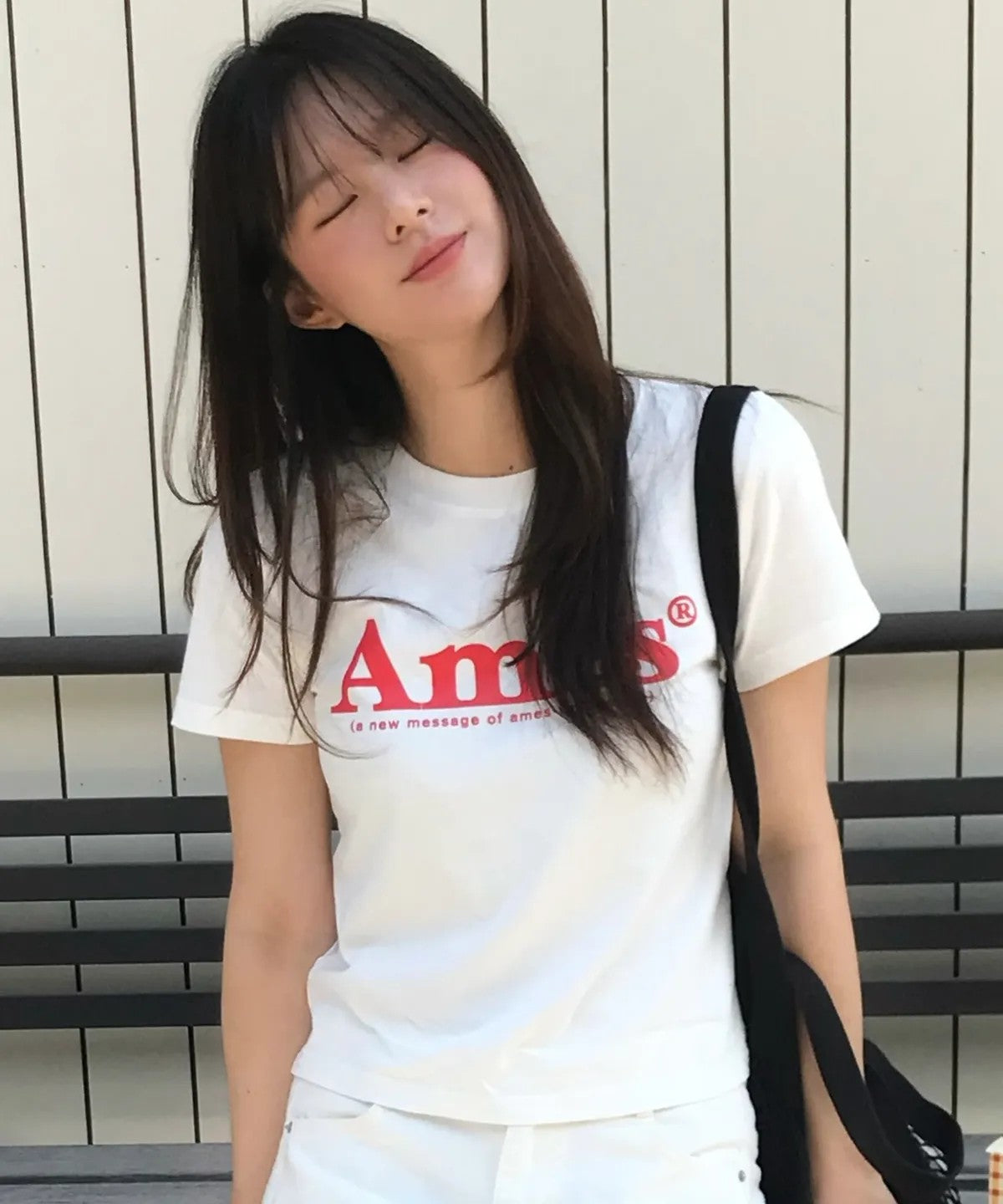 💜新品上架【梨花娘】韓系極簡字母Logo修身短T｜Ames顯瘦氣質百搭上衣、情侶穿搭(S~L)10色