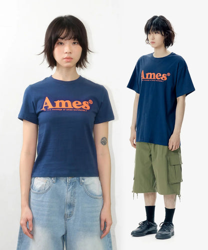 💜新品上架【梨花娘】韓系極簡字母Logo修身短T｜Ames顯瘦氣質百搭上衣、情侶穿搭(S~L)10色