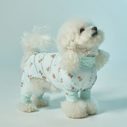 💕【梨花娘總代理】🐾韓國BAILEY 🐶夏日機能冰涼降溫滿版小熊透氣水陸兩用寵物連身衣(3色)
