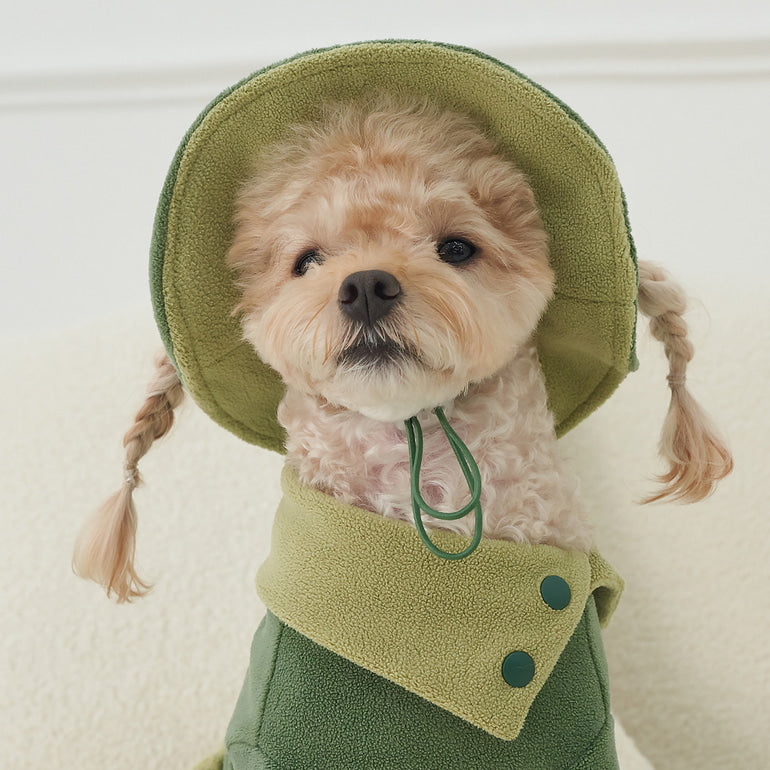 韓國新品上架【梨花娘總代理】🐾BAILEY 🐶秋冬新品 可愛造型遮陽保暖絨毛可調節寵物帽(3色)
