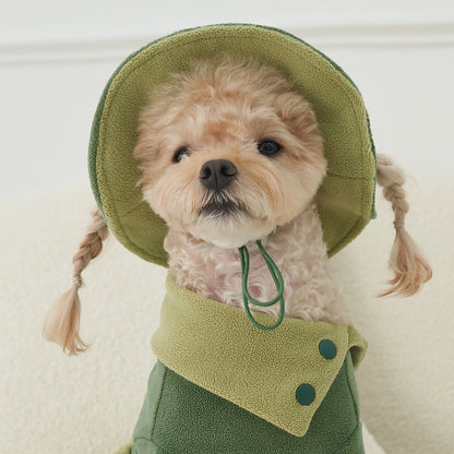 韓國新品上架【梨花娘總代理】🐾BAILEY 🐶秋冬新品 可愛造型遮陽保暖絨毛可調節寵物帽(3色)