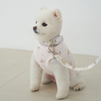 韓國新品上架【梨花娘總代理】🐾BAILEY 🐶秋冬新品 馬卡龍柔軟色系小熊圖案簡易款寵物項圈(3色)