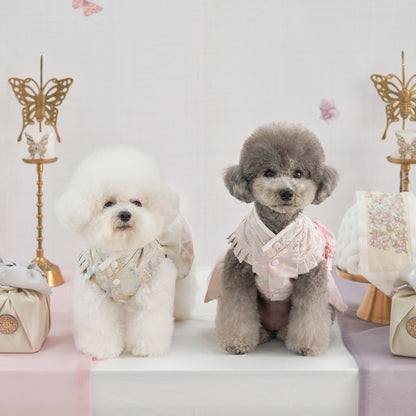 新品上架【梨花娘總代理】🐾韓國BAILEY 🐶秋冬新品 🧨新年編織結寶貝寵物掛福袋香包韓服(2色)