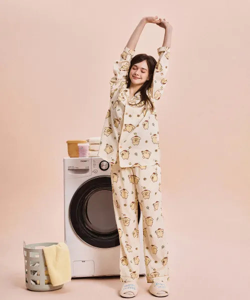 💜新品上架【梨花娘】韓國品牌暢銷TOP.1 SPAO ×三麗鷗布丁狗聯名款春日睡衣家居服