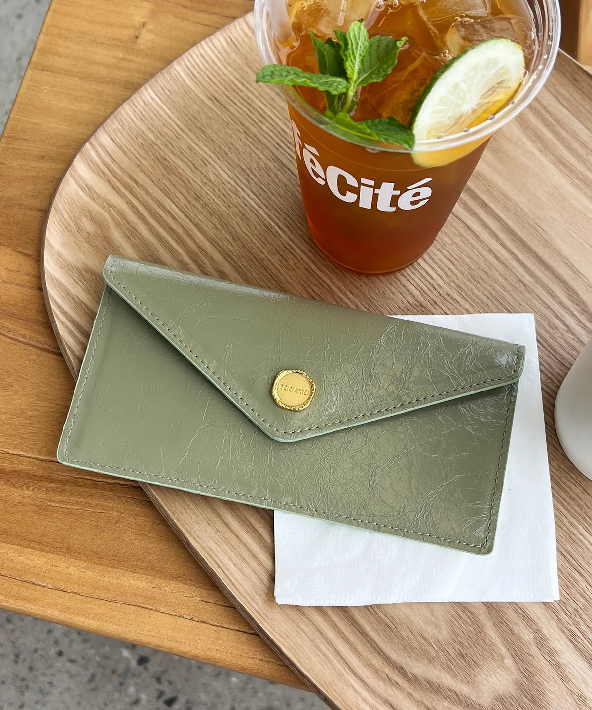 🆕新品上架【梨花娘】🔥韓國品牌TOAMO Bella Slim Long Wallet 韓國製牛皮薄型長夾｜韓系光澤皮革長夾