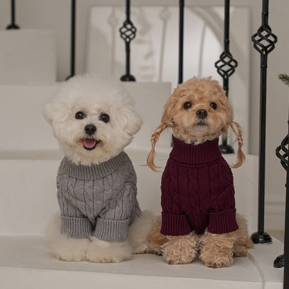 韓國新品上架【梨花娘總代理】🐾BAILEY 🐶秋冬新品 小熊刺繡保暖舒適針織寵物毛衣(5色)