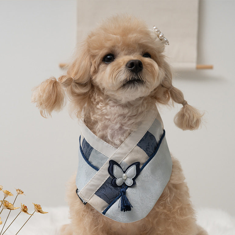 韓國新品上架【梨花娘總代理】🐾BAILEY 🐶秋冬新品 韓國皇室蝴蝶流蘇精緻韓服領巾(4色)