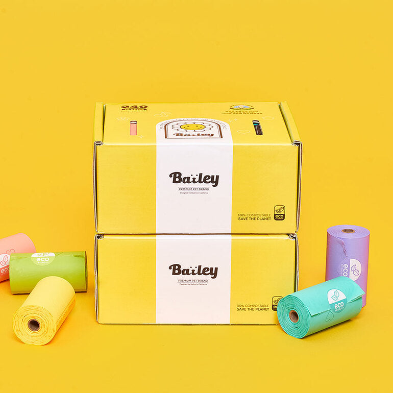 韓國新品上架【梨花娘總代理】🐾BAILEY 🐶彩虹色系可愛笑臉花可生物分解環保寵物外出拾便袋🐶