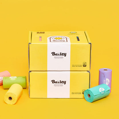 韓國新品上架【梨花娘總代理】🐾BAILEY 🐶彩虹色系可愛笑臉花可生物分解環保寵物外出拾便袋🐶