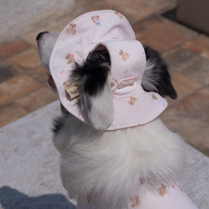 韓國BAILEY💖【梨花娘總代理】夏日必備冰絲涼降溫防蟲滿版小熊圖案寵物衣(可加購帽子)