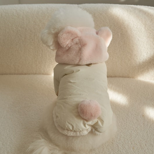 新品上架【梨花娘總代理】🐾BAILEY 🐶秋冬新品 小熊連帽毛球防潑水鋪棉寵物外套(2色) 寵愛禮物