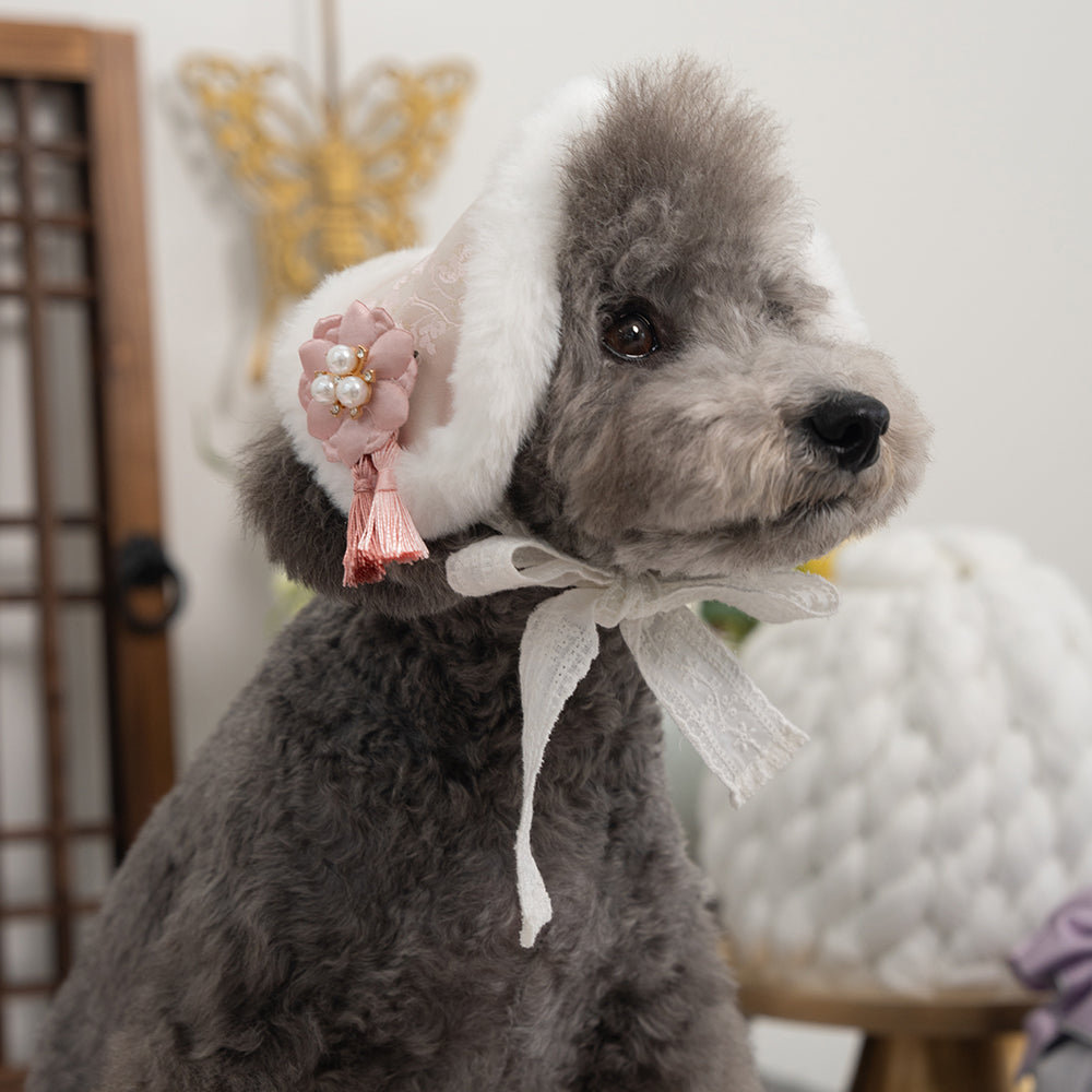 【梨花娘總代理】🐾BAILEY 🐶韓國雪花保暖鋪棉寵物宮廷刺繡棉背心(可另購耳罩(3色))
