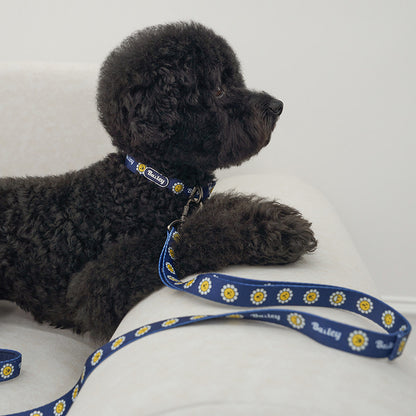 韓國新品上架【梨花娘總代理】🐾BAILEY 🐶秋冬新品 飽合亮色花朵微笑寵物牽繩(4色)