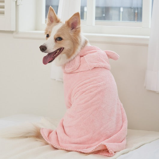 韓國新品上架【梨花娘總代理】🐾BAILEY 🐶秋冬新品 貓犬寵物耳朵造型專用吸水力強寵物浴巾(3色)