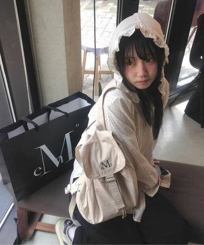 🆕新品上架💖【梨花娘】韓國品牌 Muscent 暢銷迷你後輕盈束口後背包輕盈束口款/真皮兩款(男女通用)