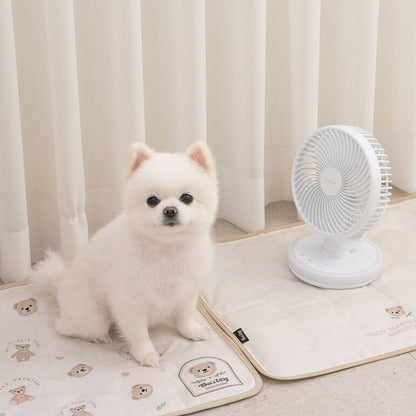 韓國BAILEY💖【梨花娘總代理】夏日必備涼爽親膚降溫舒適防水滿版小熊寵物冰涼墊(3尺寸)