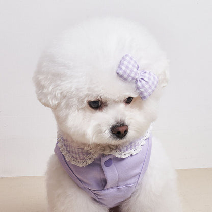 韓國新品上架【梨花娘總代理】🐾BAILEY 🐶韓系甜美可愛蝴蝶結鍛帶寵物髮夾(7色)