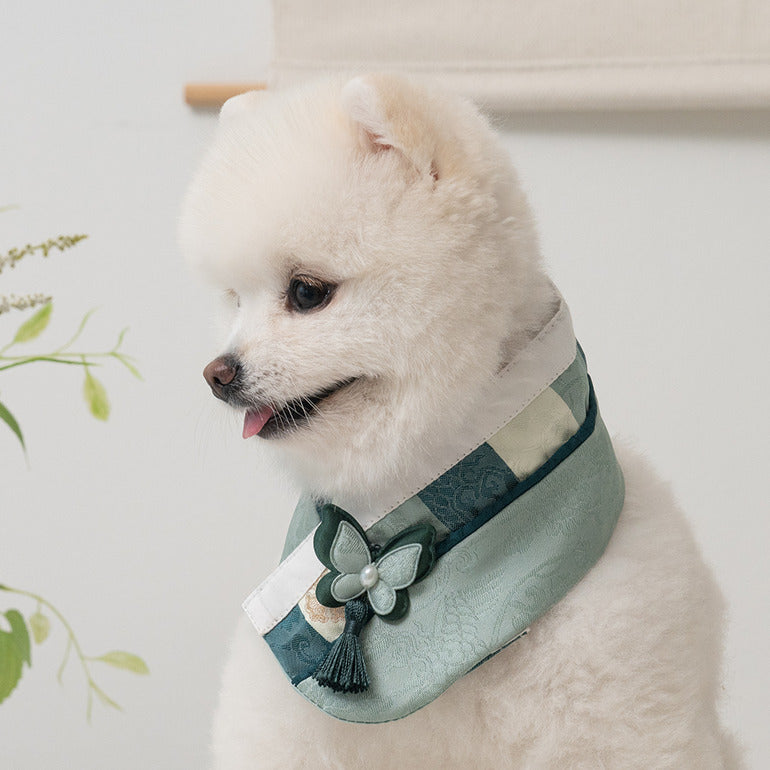 韓國新品上架【梨花娘總代理】🐾BAILEY 🐶秋冬新品 韓國皇室蝴蝶流蘇精緻韓服領巾(4色)