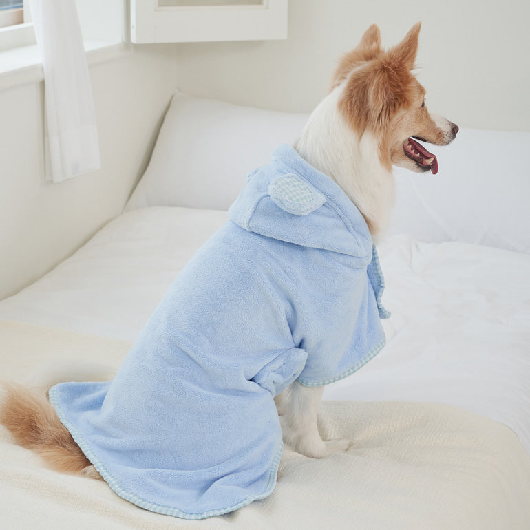韓國新品上架【梨花娘總代理】🐾BAILEY 🐶秋冬新品 貓犬寵物耳朵造型專用吸水力強寵物浴巾(3色)
