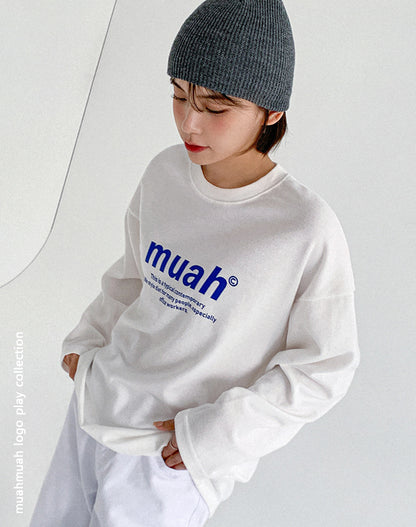 韓國暢銷品牌MUAHMUAH 經典款薄長袖中棉質T恤 (4色)