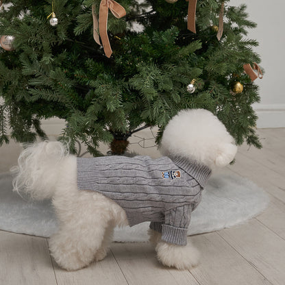 韓國新品上架【梨花娘總代理】🐾BAILEY 🐶秋冬新品 小熊刺繡保暖舒適針織寵物毛衣(5色)