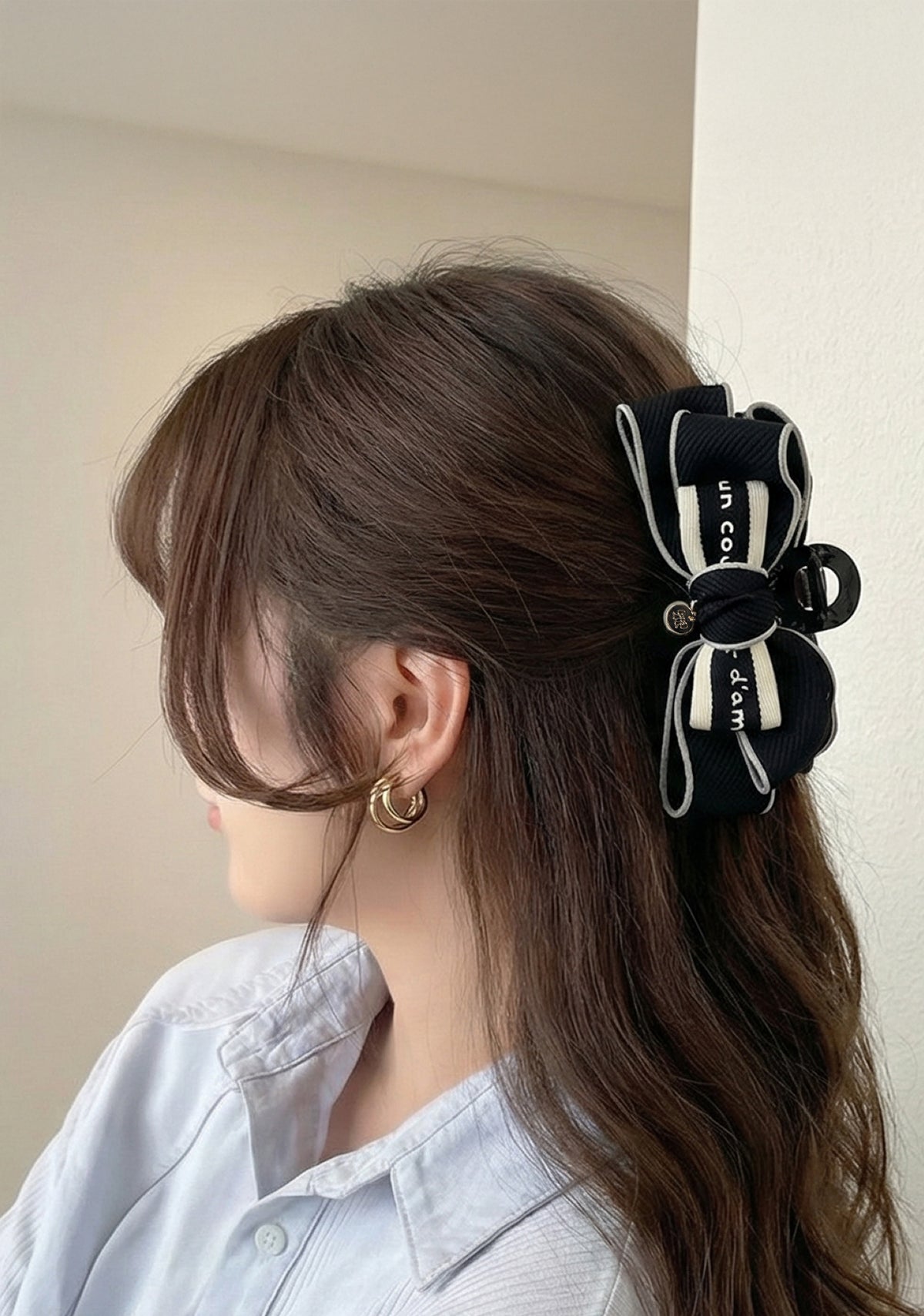 😍韓國新品上架【梨花娘】氣質秋冬小香風細緻手工大抓夾韓國連線(2色) 韓國連線