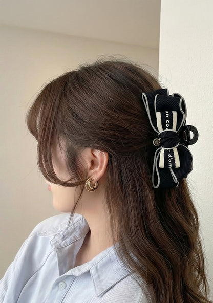 😍韓國新品上架【梨花娘】氣質秋冬小香風細緻手工大抓夾韓國連線(2色) 韓國連線