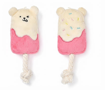新品上架【梨花娘總代理】🐾日本品牌Solgra  🍧萌萌熊絨毛冰棒發聲玩具🐶（6款）