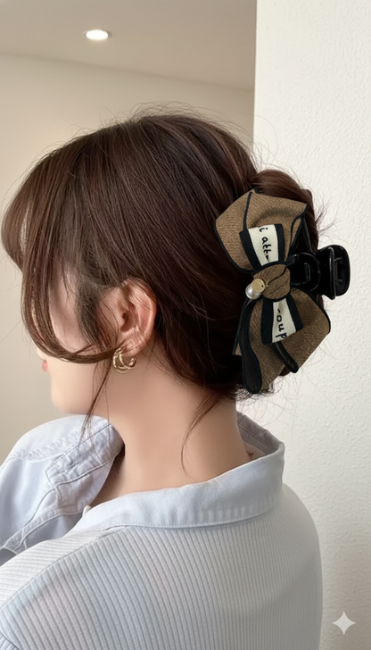 😍韓國新品上架【梨花娘】氣質秋冬小香風細緻手工大抓夾韓國連線(2色) 韓國連線