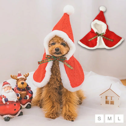 新品上架【梨花娘總代理】🐾日本品牌Solgra 軟綿綿毛茸茸・寵物聖誕節披風🎄(2色)