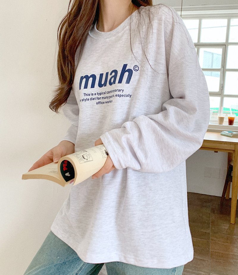 韓國暢銷品牌MUAHMUAH 經典款薄長袖中棉質T恤 (4色)