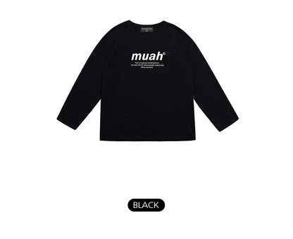 韓國暢銷品牌MUAHMUAH 經典款薄長袖中棉質T恤 (4色)