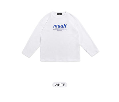 韓國暢銷品牌MUAHMUAH 經典款薄長袖中棉質T恤 (4色)