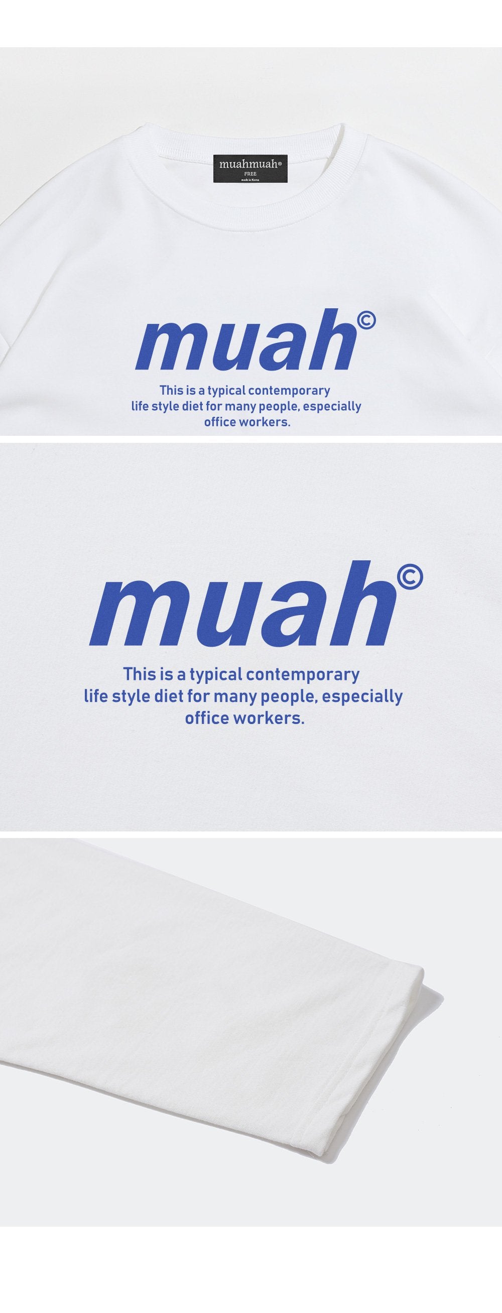 韓國暢銷品牌MUAHMUAH 經典款薄長袖中棉質T恤 (4色)