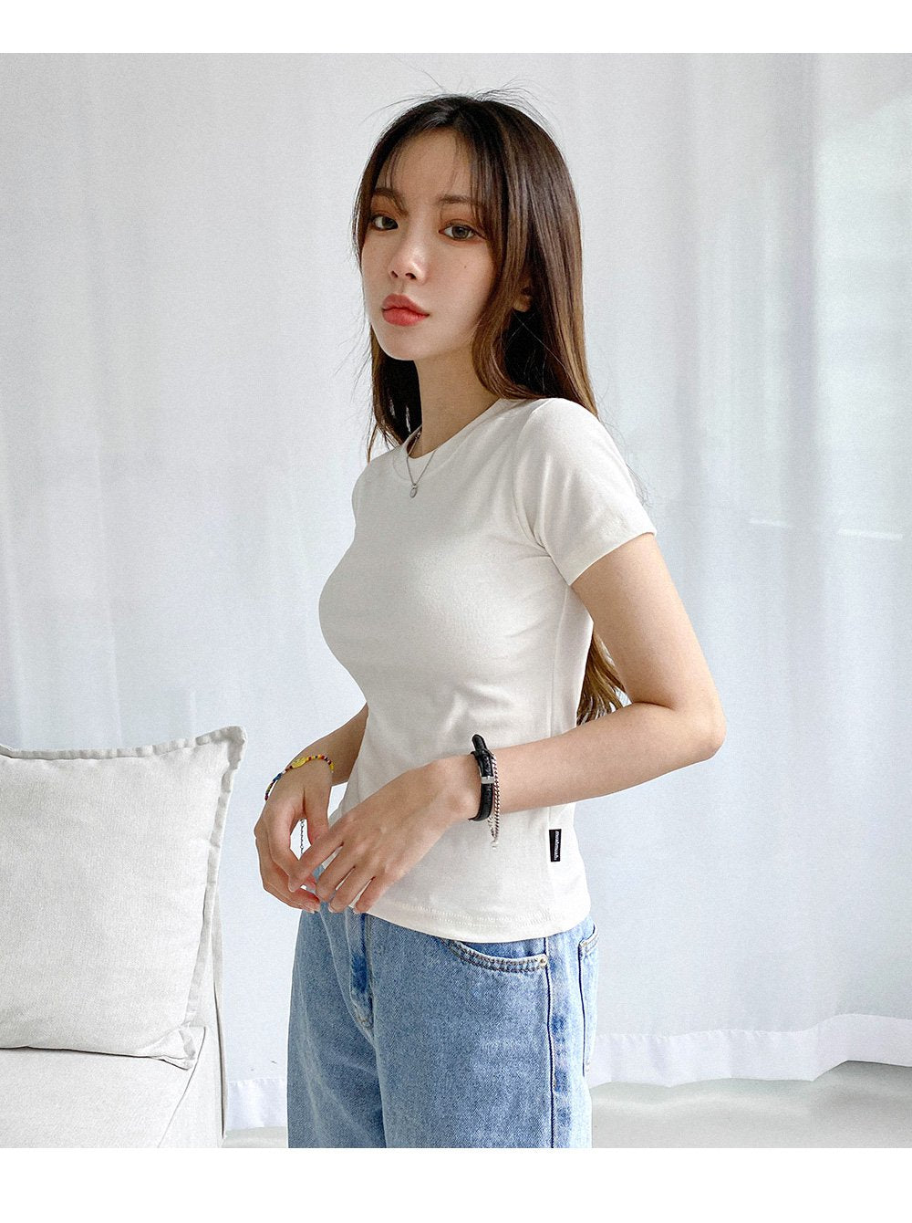 💕韓國暢銷品牌MUAHMUAH 修身短版舒適短袖T恤 (3色)