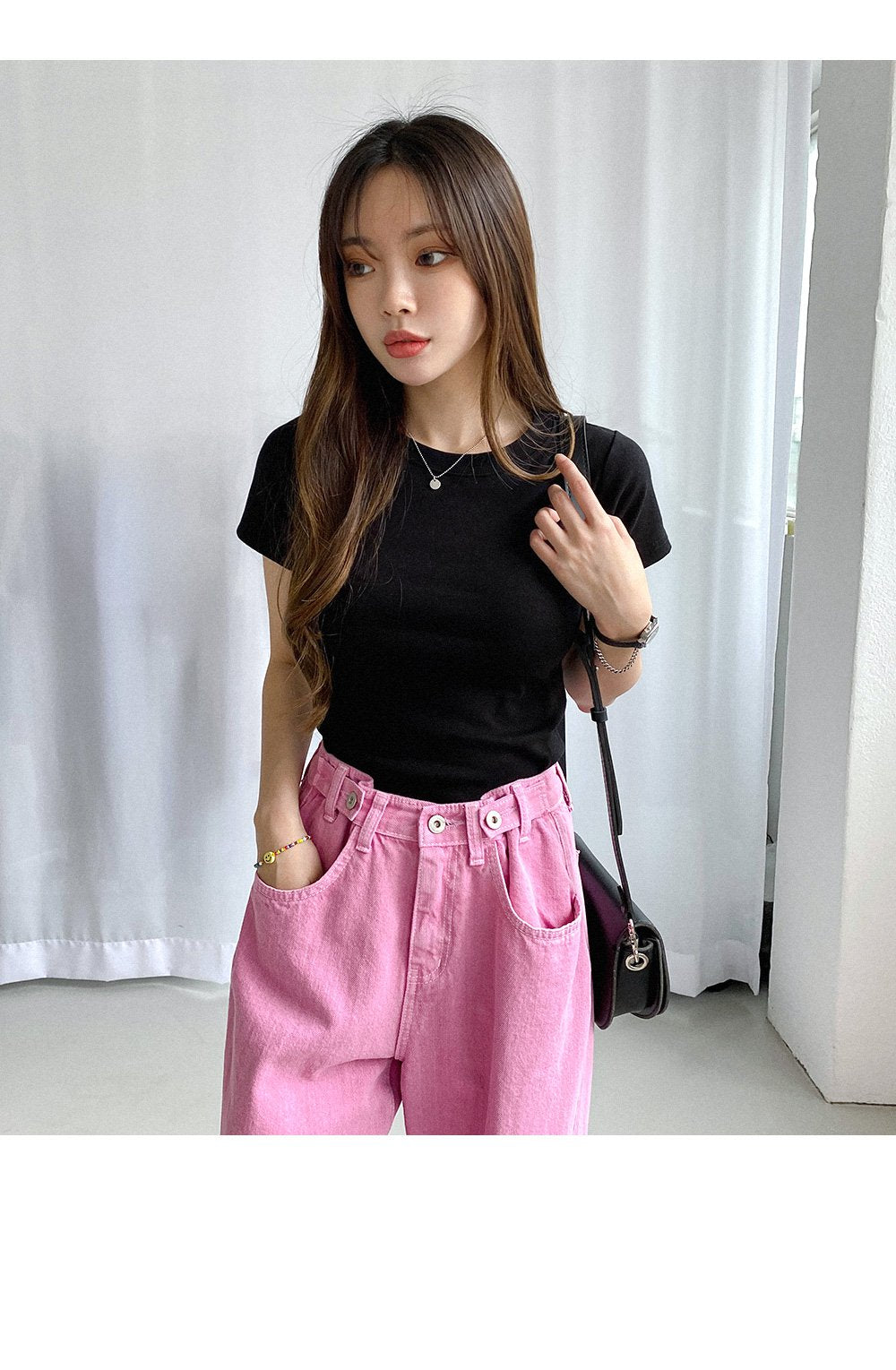 💕韓國暢銷品牌MUAHMUAH 修身短版舒適短袖T恤 (3色)