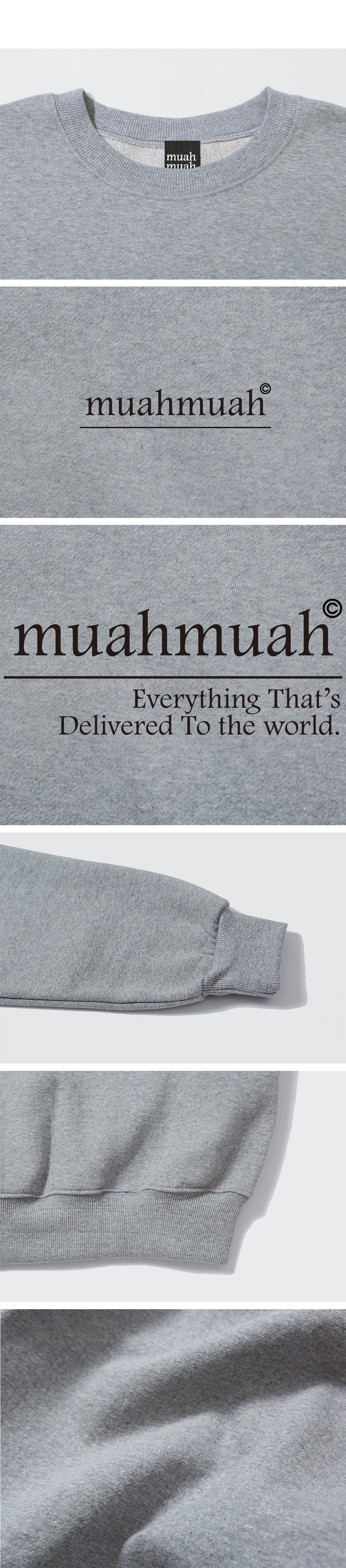 🩷韓國暢銷品牌MUAHMUAH 背後字母品牌英文棉質休閒長袖衫(2色)