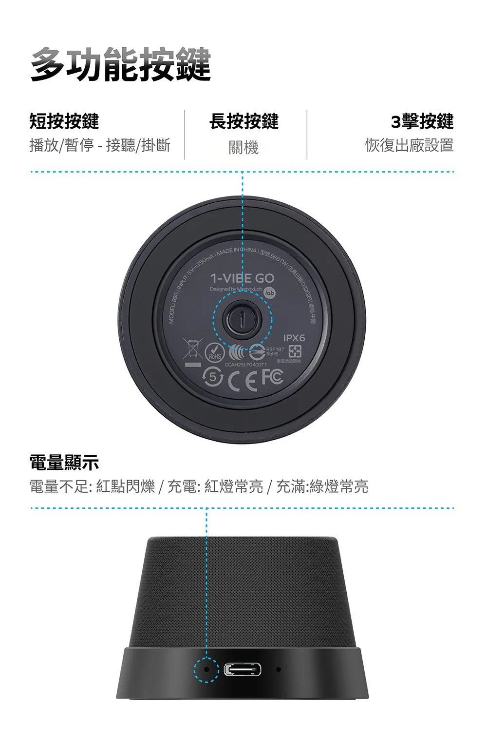 💜新品上架【梨花瑪雅】🫧Momax 1-Vibe Go 多功能迷你磁吸無線防水音箱手機架✨✨台灣公司貨保固一年