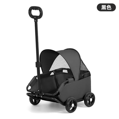 🆕新品上架【梨花瑪雅】🐶🐱小型寵物貓狗嬰外出遮陽擋雨摺疊多功能購物收納推車💕預購