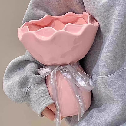 🆕新品上架【梨花瑪雅】情緒穩定🏡新家客廳裝飾輕奢高級花束造型花瓶擺飾🌹