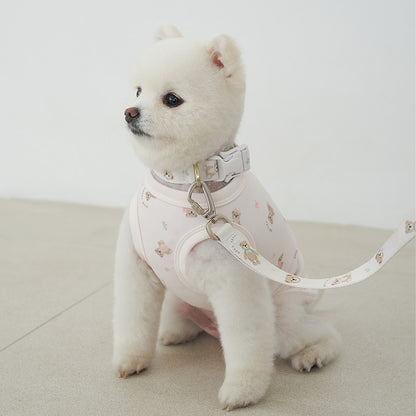 韓國新品上架【梨花娘總代理】🐾BAILEY 🐶秋冬新品 馬卡龍柔軟色系小熊圖案寵物牽繩(3色)
