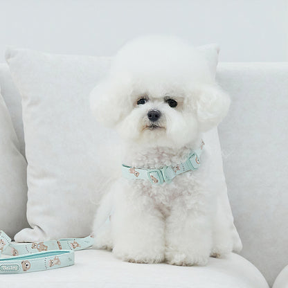 韓國新品上架【梨花娘總代理】🐾BAILEY 🐶秋冬新品 馬卡龍柔軟色系小熊圖案寵物胸背帶(3色)