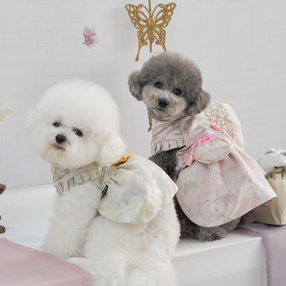 新品上架【梨花娘總代理】🐾韓國BAILEY 🐶秋冬新品 🧨新年編織結寶貝寵物掛福袋香包韓服(2色)
