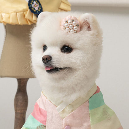 韓國新品上架【梨花娘總代理】🐾BAILEY 🐶韓系華麗宮庭風珍珠流蘇寵物髮夾(9色)