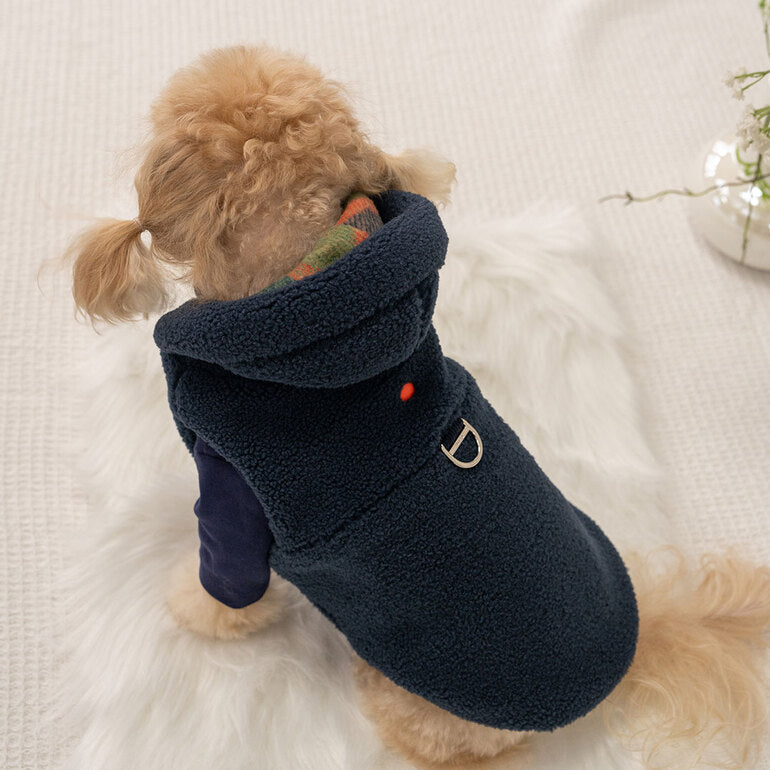 韓國新品上架【梨花娘總代理】🐾BAILEY 🐶秋冬新品 雙面穿搭刺繡logo連帽寵物保暖外套