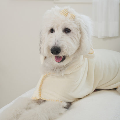 韓國新品上架【梨花娘總代理】🐾BAILEY 🐶秋冬新品 貓犬寵物耳朵造型專用吸水力強寵物浴巾(3色)