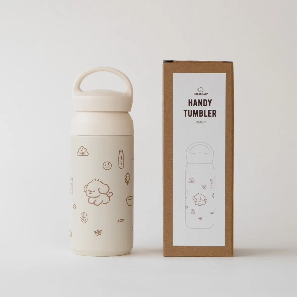 🆕新品上架【梨花娘】🐾韓國品牌 호빵아지｜萌寵插畫手提保溫瓶 350ml