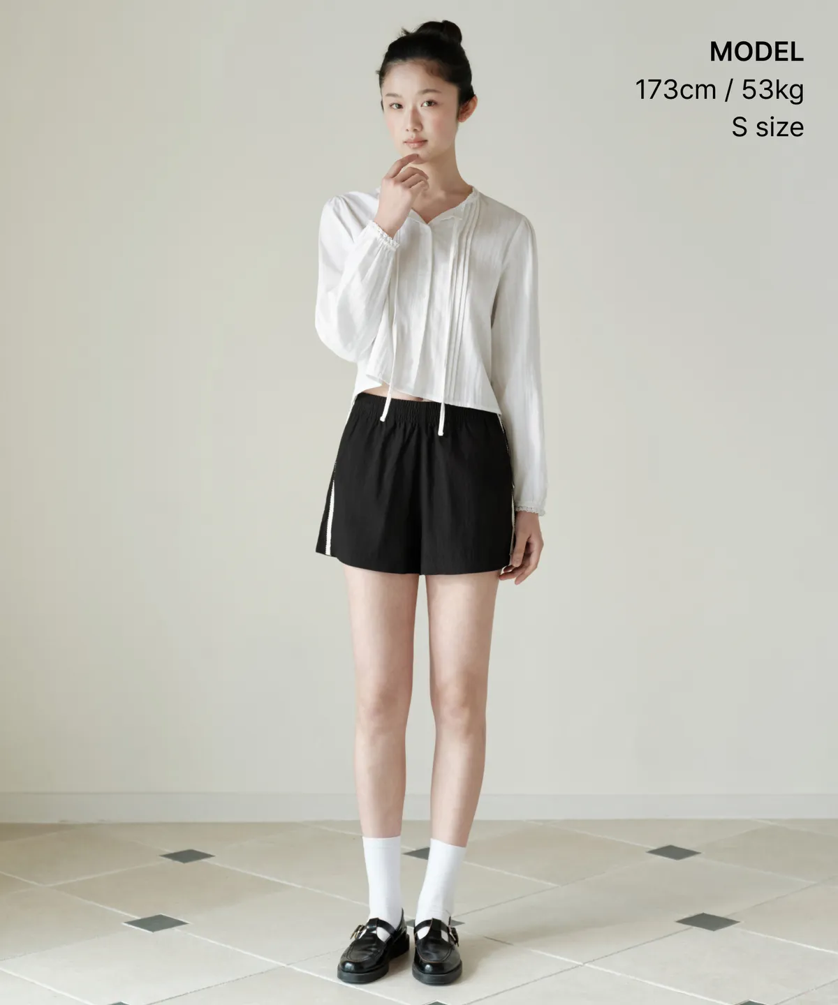🆕新品上架【梨花娘】韓國Musinsa 💕韓韶禧同款💖復古垂直紋理棉質細褶襯衫(3色)
